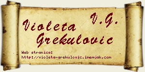 Violeta Grekulović vizit kartica